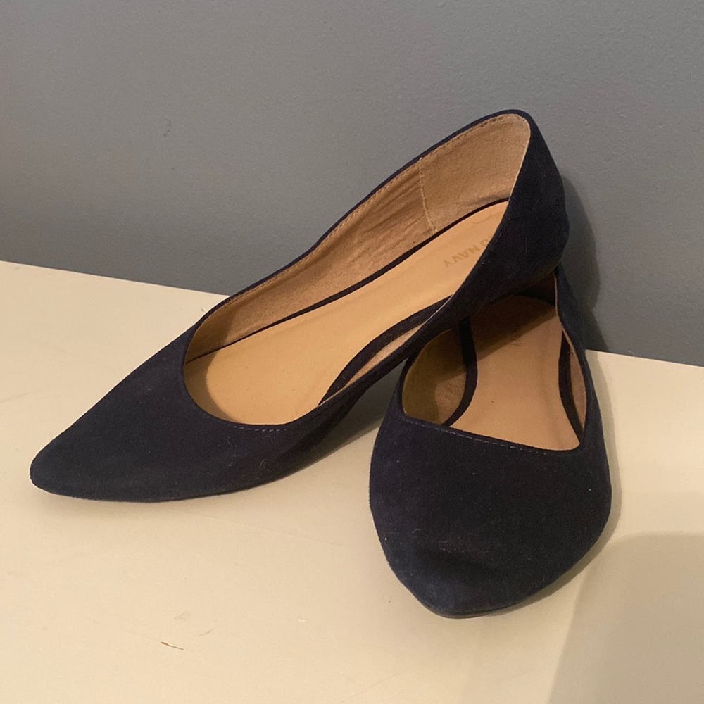 Navy Blue Suede Old Navy Flats